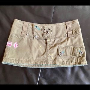 Diesel olive green mini skirt